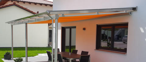 Izdelava in montaža inox nadstreškov Spodnjeposavska